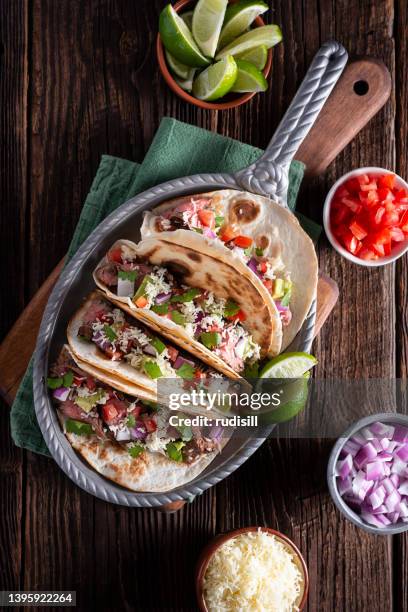 steak tacos - street taco stock pictures, royalty-free photos & images