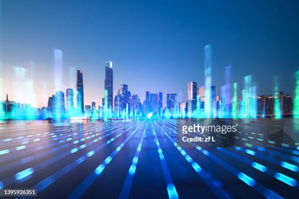 digital urban skyline - city stock pictures, royalty-free photos & images