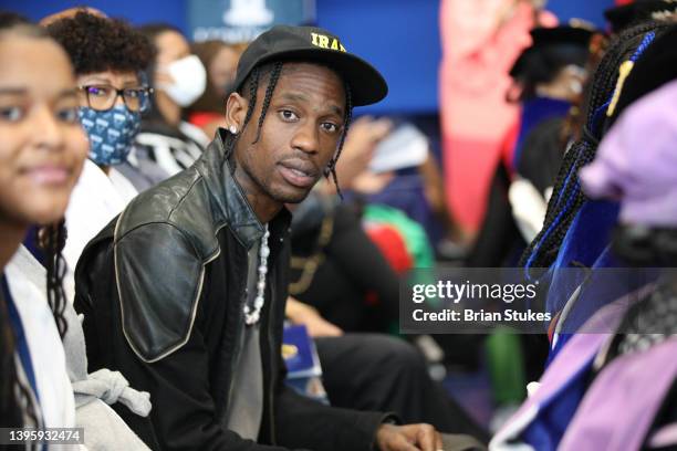 Travis Scott attends Howard University 2022 Commencement at Howard University on May 07, 2022 in Washington, DC.