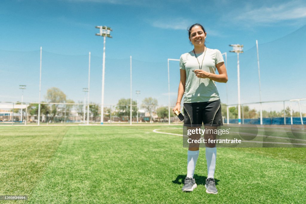 Female Soccer Referee Portrait