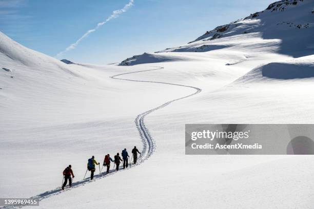 team building in an extreme environment - greenland stockfoto's en -beelden