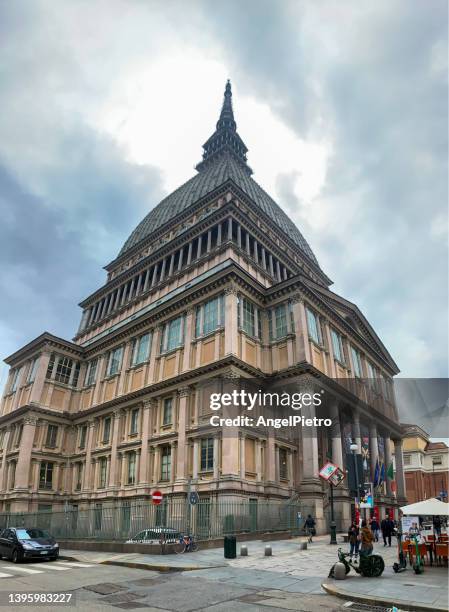 “mole antonelliana”, museum of the cinema located in turín, italy - turín stock-fotos und bilder