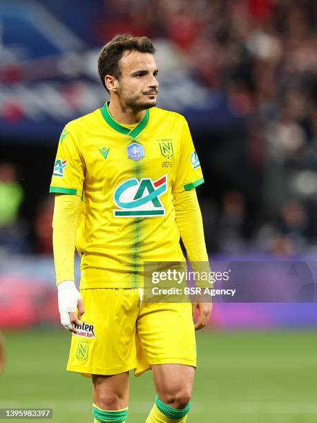 Pedro Chirivella of FC Nantes during the Coupe de France match between OGC Nice and FC Nantes at Stade de France on May 7, 2022 in Saint-Denis, France