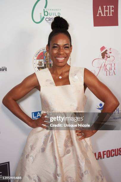 Angela Lewis attends LA Focus’ 24th Annual First Ladies High Tea at The Beverly Hilton on May 07, 2022 in Beverly Hills, California.