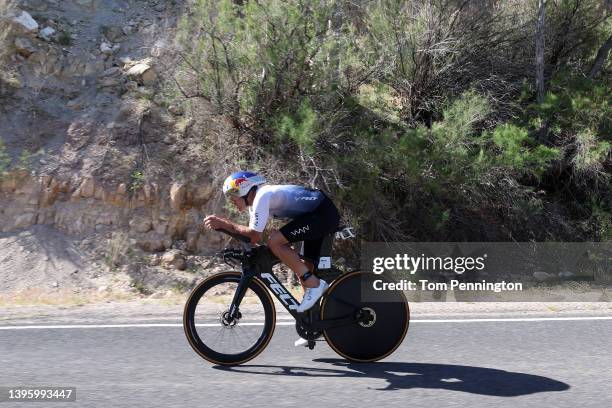 Braden Currie of Australia competes on the bike during the 2021 IRONMAN World Championships on May 07, 2022 in St George, Utah.