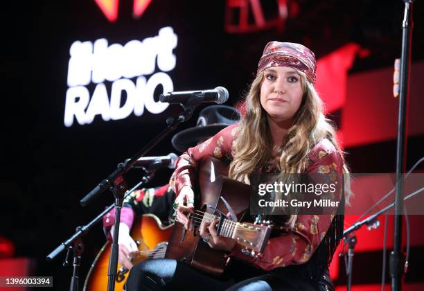 Lainey Wilson performs onstage during the 2022 iHeartCountry Festival presented by Capital One at the new state-of-the-art venue Moody Center on May...