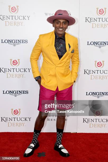 Chef Marcus Samuelsson walks the red carpet at the 148 th Kentucky Derby before his NBC culinary segment with Monogram Luxury Appliances at Churchill...