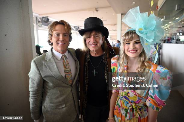 Larry Birkhead, Richie Sambora, and Dannielynn Birkhead attends the 148th Kentucky Derby at Churchill Downs on May 07, 2022 in Louisville, Kentucky.