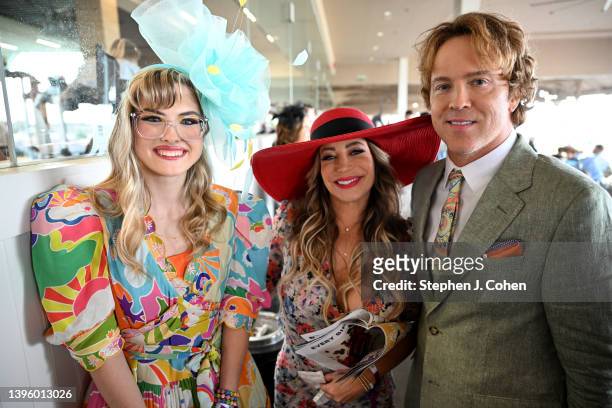 Dannielynn Birkhead, Taylor Dayne, and Larry Birkhead attend the 148th Kentucky Derby at Churchill Downs on May 07, 2022 in Louisville, Kentucky.