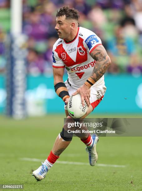 Jack Bird of the Dragons aa during the round nine NRL match between the Melbourne Storm and the St George Illawarra Dragons at AAMI Park, on May 08...