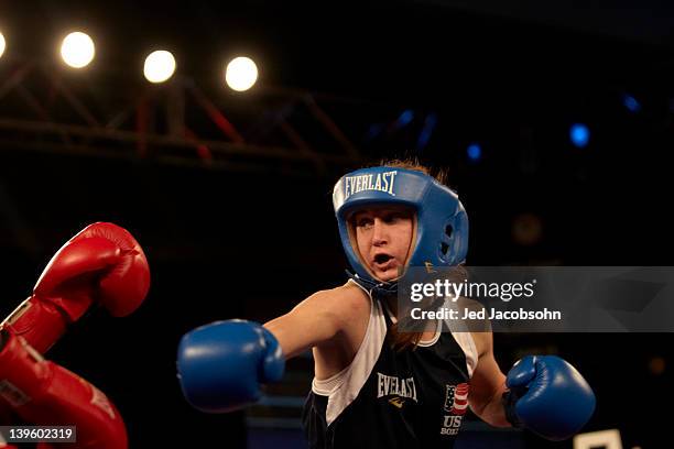 Olympic Trials: Virginia Fuchs in action during 112 lb fight vs Tyrieshia Douglas at Northern Quest Resort. Spokane, WA 2/16/2012 CREDIT: Jed...