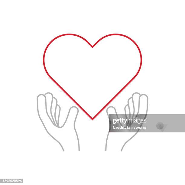 hands making heart shape - making heart shape stock illustrations