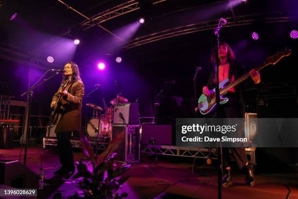 Bic Runga performs during the Lilypad concert at Lilyworld, Mt Smart Stadium on May 08, 2022 in Auckland, New Zealand. Lilyworld is situated in Mt...