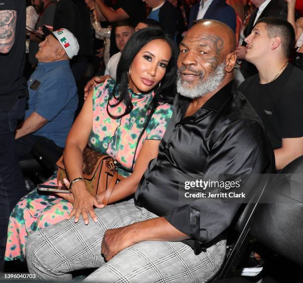 Kiki Tyson and Mike Tyson attend Hennessy V.S.O.P. Presents Canelo vs. Bivol WBA World Light Heavyweight Championship: Legacy is Earned at T-Mobile...