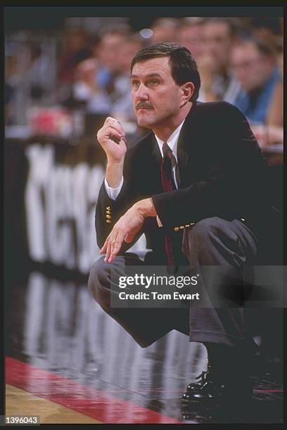 Coach Nelson Catalina watches his players during a game between the South Alabama Jaguars and the Arkansas State Indians. Mandatory Credit: Tom Ewart...