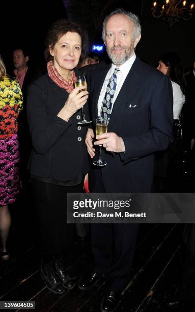 Kate Fahy and Jonathan Pryce attend the Almeida Theatre Fundraising Gala 2012 at One Mayfair on February 23, 2012 in London, England.