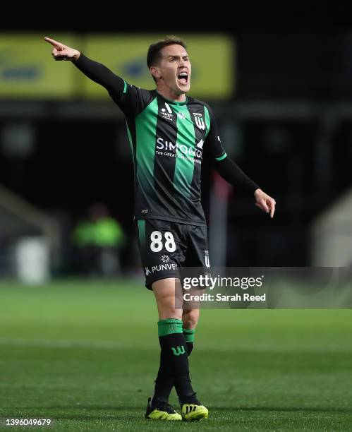 Neil Kilkenny of Western United reacts during the A-League Mens match between Adelaide United and Western United at Coopers Stadium, on May 08 in...