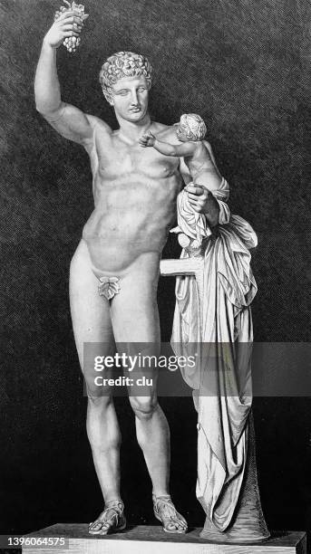 hermes statue - hermes greek god stock illustrations