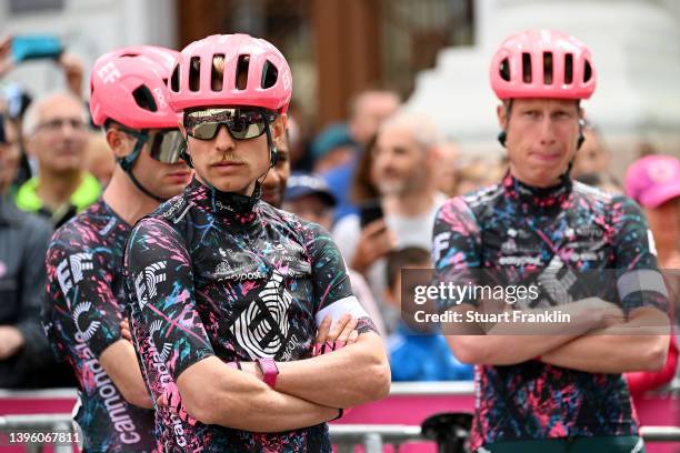Magnus Cort Nielsen of Denmark and Team EF Education - Easypost prior to the 105th Giro d'Italia 2022, Stage 3 a 201km stage from Kaposvár to...