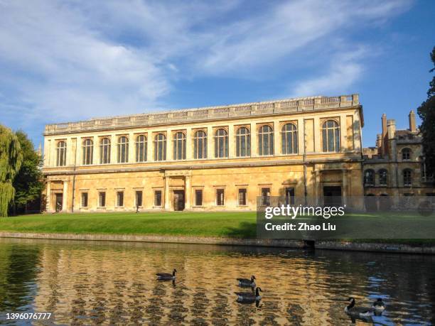 the scenery of campus of university of cambridge, england - the famous university town of cambridge stock pictures, royalty-free photos & images