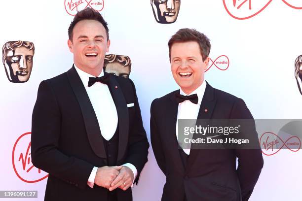 Ant and Dec attend the Virgin Media British Academy Television Awards at The Royal Festival Hall on May 08, 2022 in London, England.