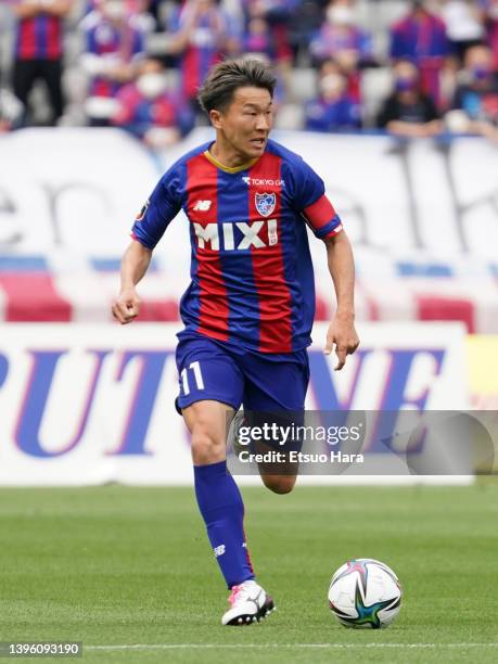 Kensuke Nagai of FC Tokyo in action during the J.LEAGUE Meiji Yasuda J1 12th Sec. Match between F.C.Tokyo and Sagan Tosu at Ajinomoto Stadium on May...