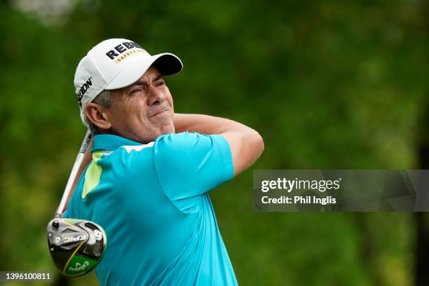 Adilson DaSilva of Brazil in action during Day Three of the Riegler & Partner Legends at Murhof Golf Club on May 08, 2022 in Frohnleiten, Austria.