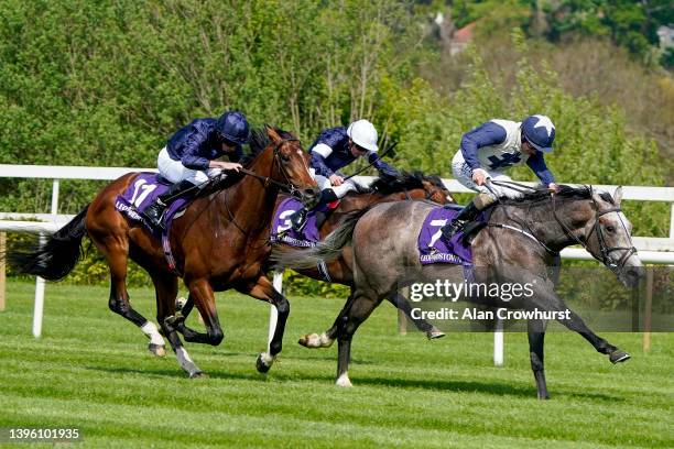 Shane Foley riding Fumata win The Captain Dara Fitzpatrick Memorial Maiden at Leopardstown Racecourse on May 08, 2022 in Dublin, Ireland.