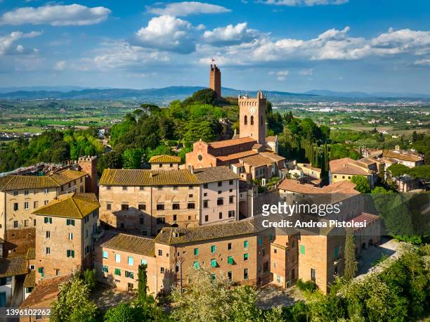 san miniato village in tuscany, italy - san miniato stock pictures, royalty-free photos & images