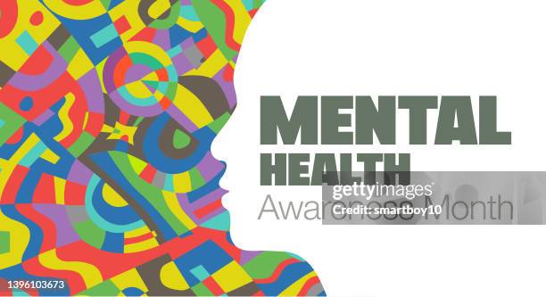 mental health awareness month - mental health awareness month stock illustrations