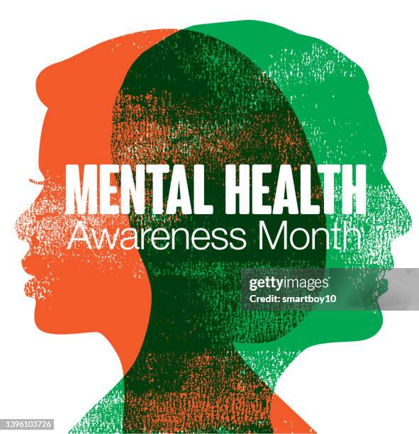 mental health awareness month - mental health awareness month stock illustrations