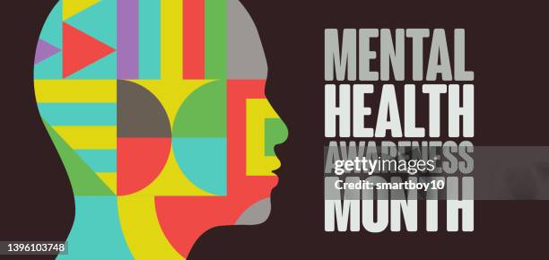 mental health awareness month - mental health awareness month stock illustrations