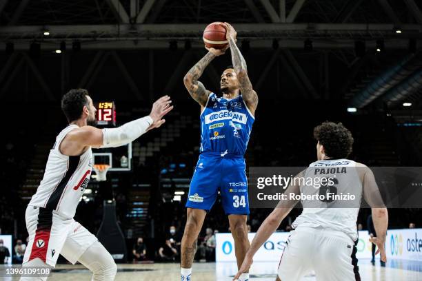 David Moss of Germani Brescia in action during the LBA Lega Basket A Regular Season Round 30 match between at Segafredo Arena Bologna on May 08, 2022...