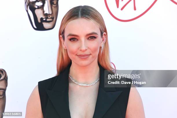 Jodie Comer attends the Virgin Media British Academy Television Awards at The Royal Festival Hall on May 08, 2022 in London, England.
