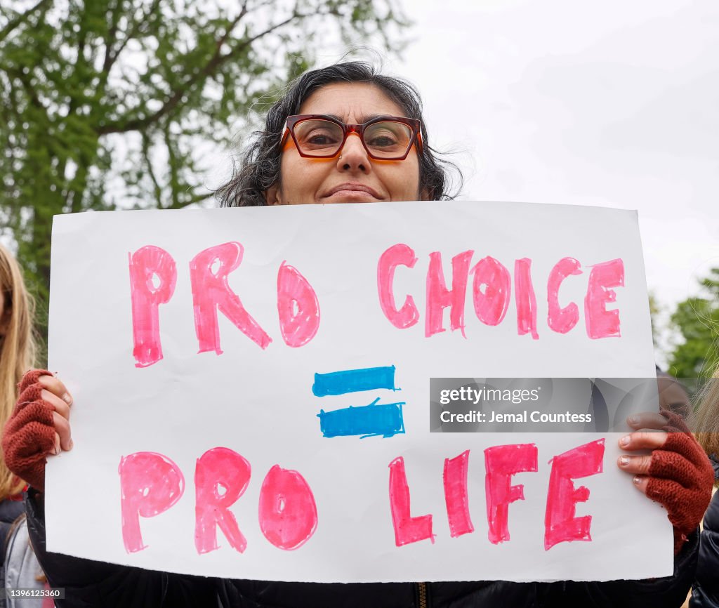 Crowds Of Parents And Children Gather In Front Of The U.S. Supreme Court On Mother's Day In Support Of Abortion Rights