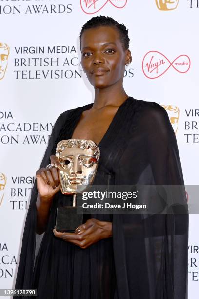 Sheila Atim, winner of the Best International Programme award during the Virgin Media British Academy Television Awards at The Royal Festival Hall on...