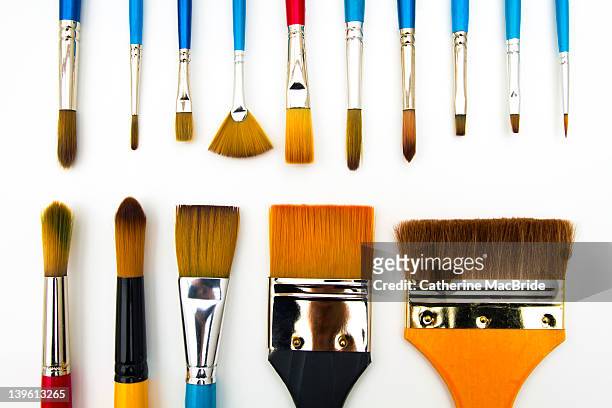 paint brushes - catherine macbride stock pictures, royalty-free photos & images