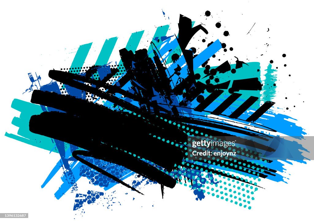 Modern blue grunge textures and patterns vector