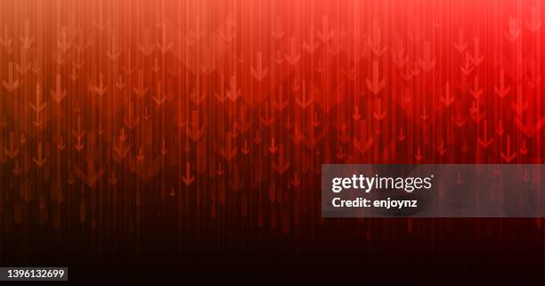 red arrows falling price graph - red arrows stock illustrations