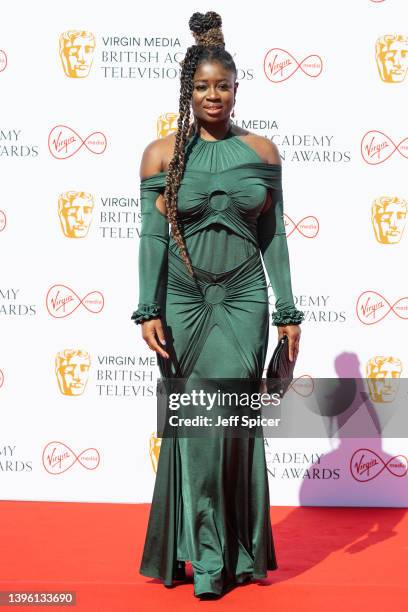 Clara Amfo attends the Virgin Media British Academy Television Awards at The Royal Festival Hall on May 08, 2022 in London, England.