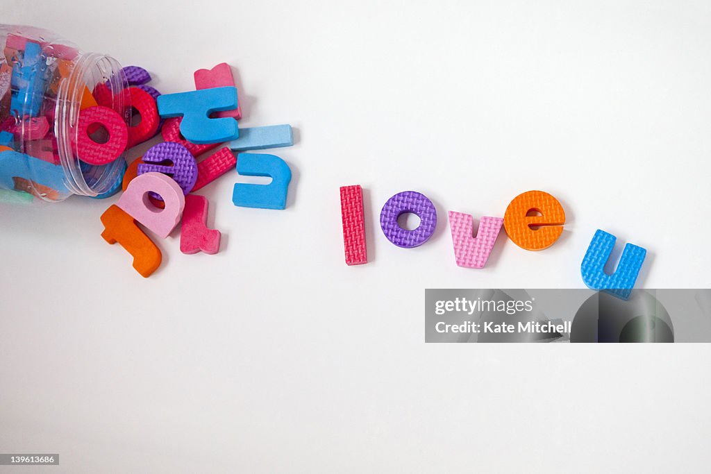 Letters of 'love u'