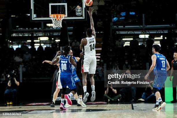 Mouhammadou Jaiteh of Virtus Segafredo Bologna in action during the LBA Lega Basket A Regular Season Round 30 match between at Segafredo Arena...