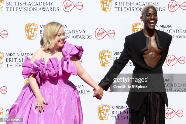 Nicola Coughlan and Ncuti Gatwa attend the Virgin Media British Academy Television Awards at The Royal Festival Hall on May 08, 2022 in London,...