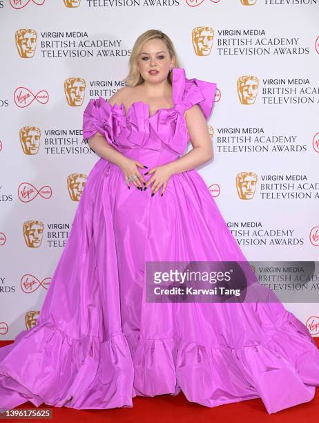 Nicola Coughlan poses in the winners room during the Virgin Media British Academy Television Awards at The Royal Festival Hall on May 08, 2022 in...