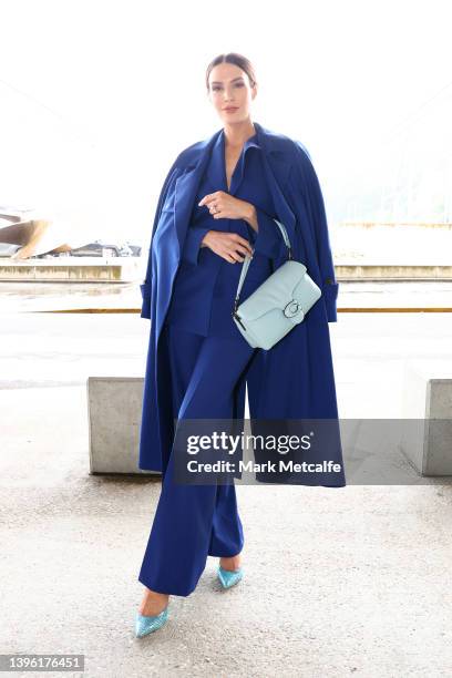 Erin Holland attends the Bondi Born show during Afterpay Australian Fashion Week 2022 Resort '23 Collections at White Bay Cruse Terminal on May 09,...