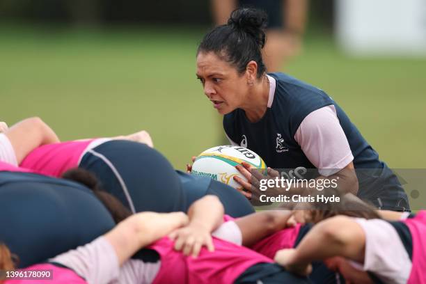 Iliseva Batibasaga during the Wallaroos Captains Run at Bond University Rugby Club on May 09, 2022 in Gold Coast, Australia.