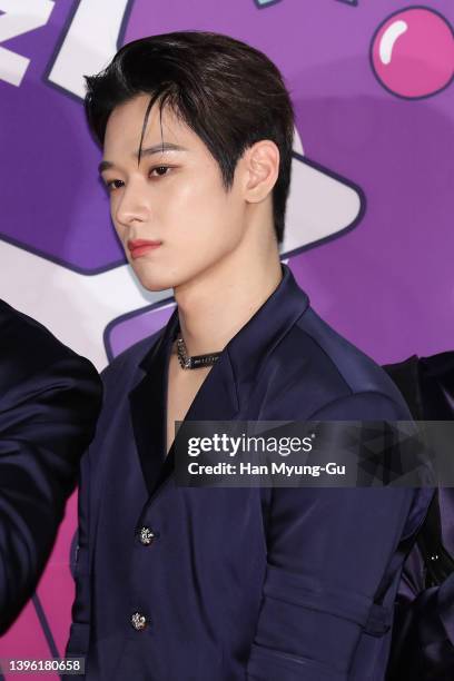 Juyeon of boy band The Boyz attends day two of CJ E&M 'KCON 2022 Premiere In Seoul' at CJ E&M Center on May 08, 2022 in Seoul, South Korea.