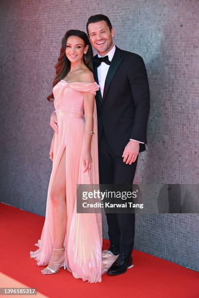 Michelle Keegan and Mark Wright attend the Virgin Media British Academy Television Awards at The Royal Festival Hall on May 08, 2022 in London,...