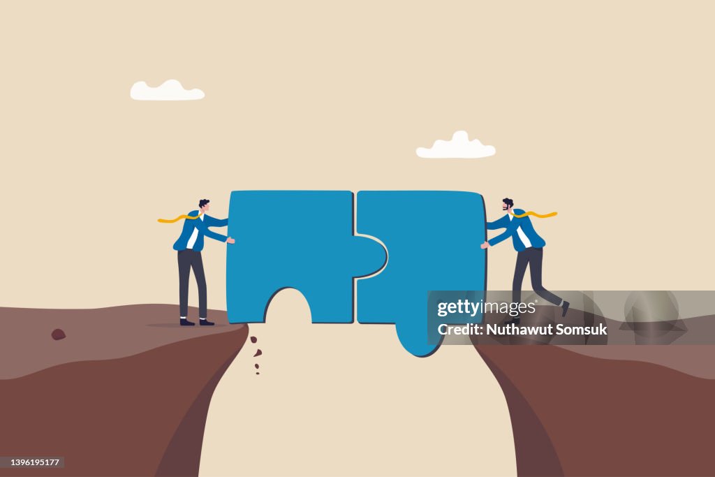 Solutioning Together Solution Or Teamwork To Solve Problem Together Cooperation Or ...