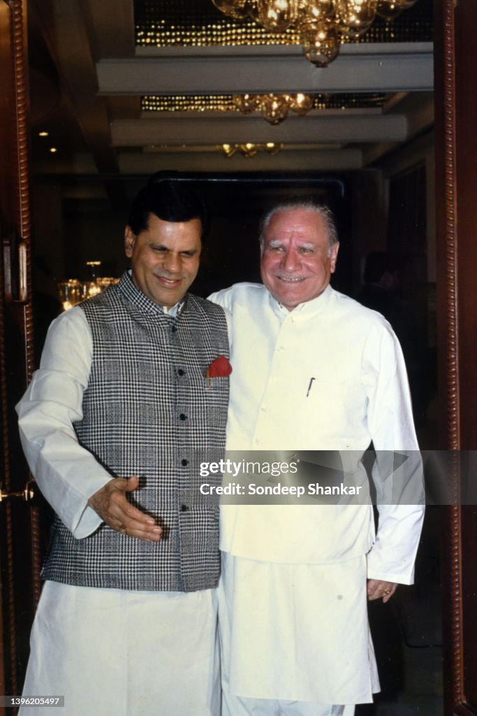 Lal Reddy Congress Rajya Sabha MP Subiram Reddy with Makhan Lal Fotedar, a ...